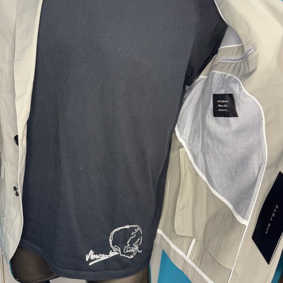 Zara Man Gray Blazer Sport Jacket Size 42 NWT - Picture 10 of 16